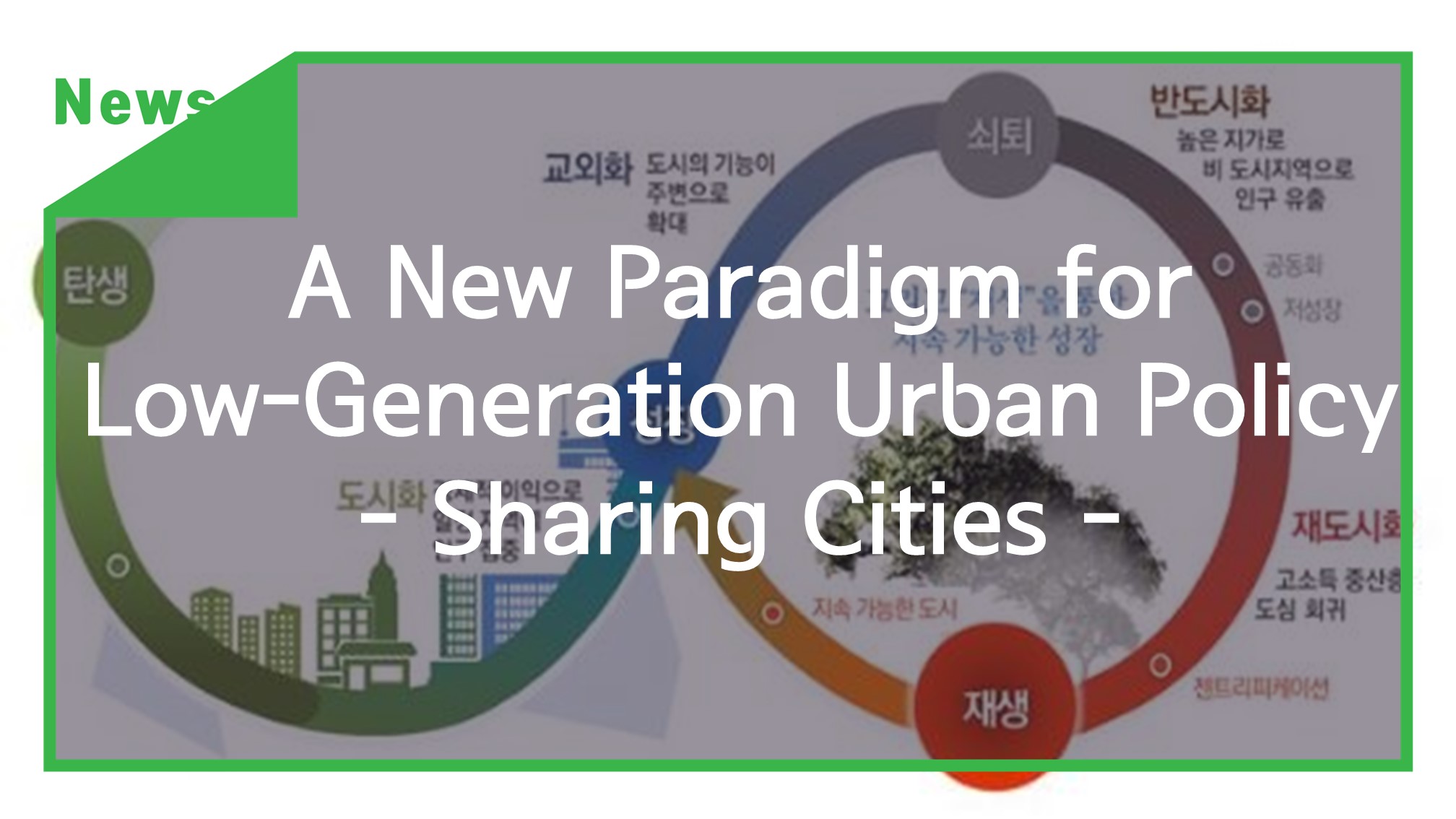 [News] A New Paradigm for Low-Generation Urban Policy - Sharing Cities